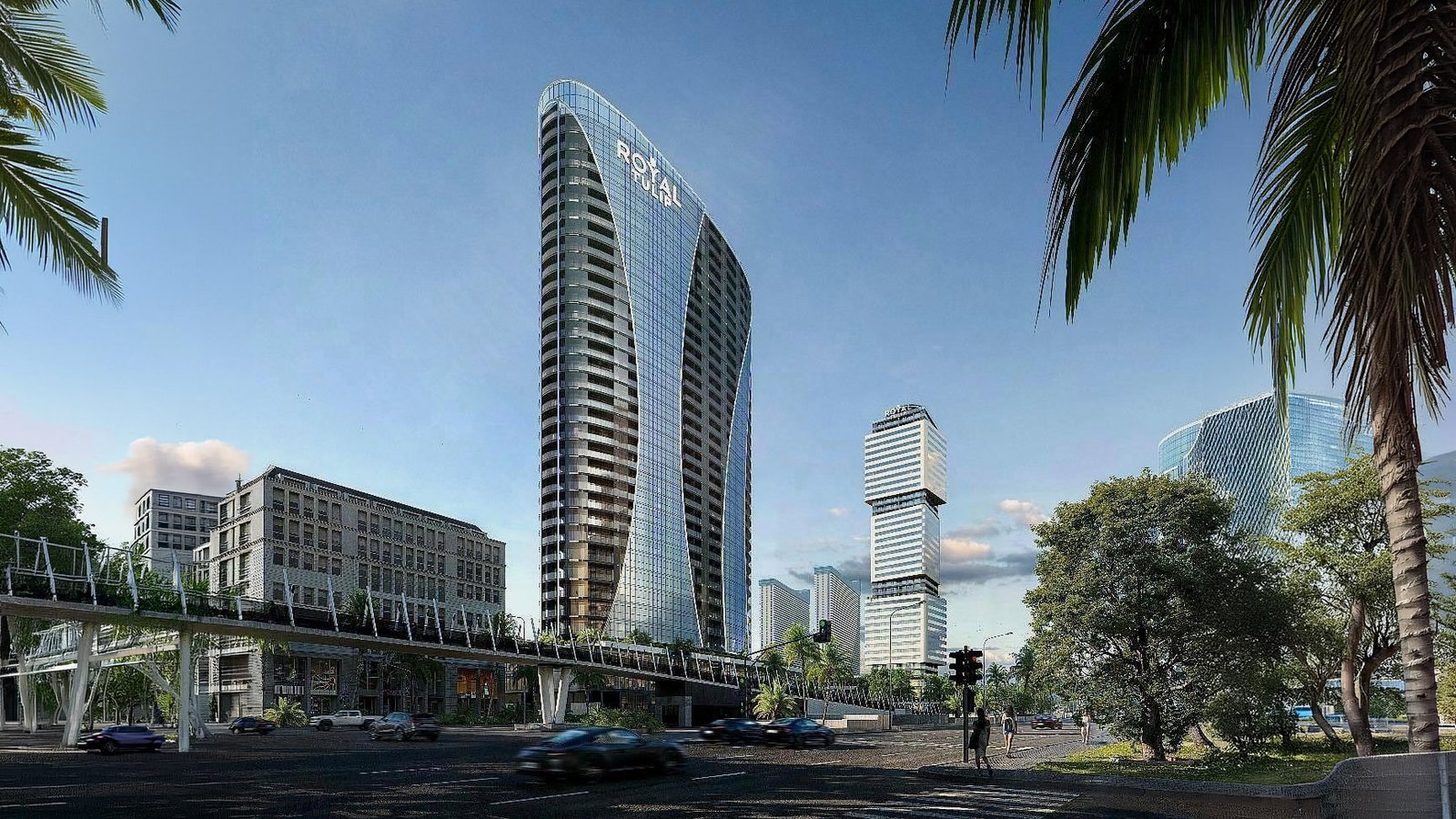 Oval skyscraper in Batumi